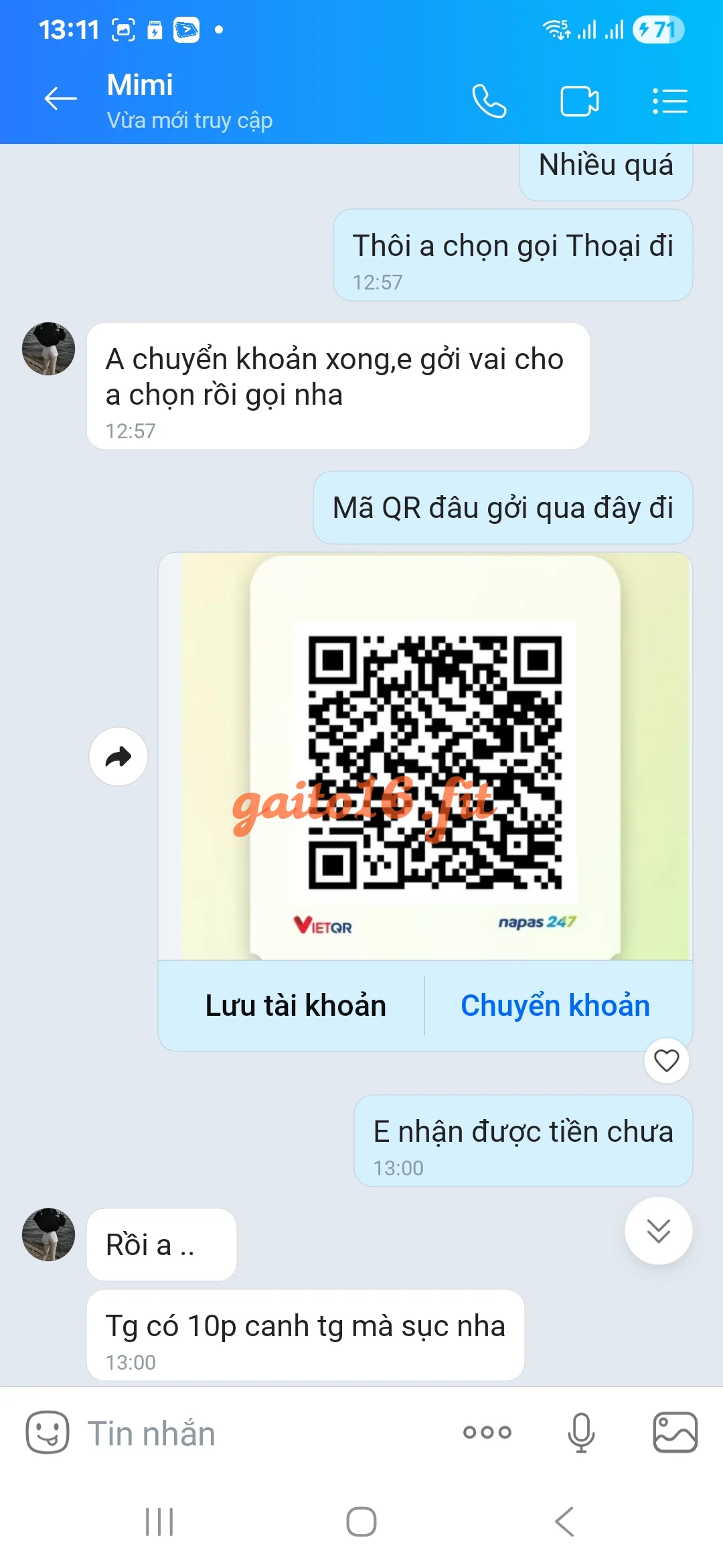 Ảnh đánh giá gái gọi